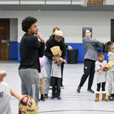 ߲ݴý softball and baseball players lead clinic with The Malone Center.
